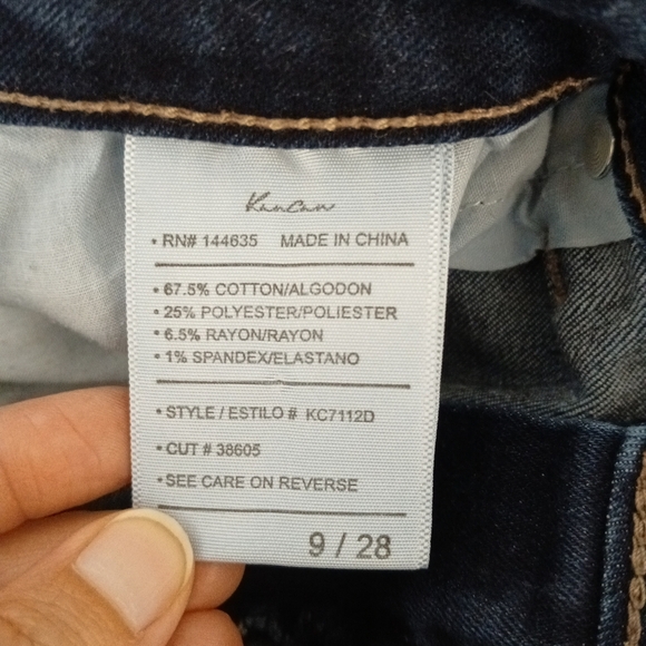 Kancan Highrise Skinny Jeans Size 9/28 Dark Wash - Picture 7 of 7
